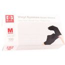 Basic Medical Grade Vinyl Gloves, Black, Medium, 100 ct (10 Pack)