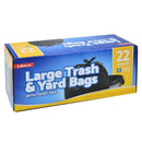 LA Value, Large Trash and Yard Bags With Twist Ties, Black, 33 Gallon, 22 ct (12 Pack)