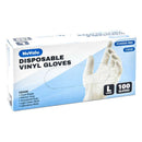 NuValu, Disposable Vinyl Gloves, Large, 100 ct (10 Pack)