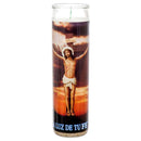 Veladora Jesus Crucificado, White (12 Pack)