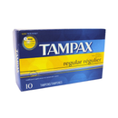 Tampax, Regular Tampon, 10 ct (12 Pack)