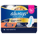 Always, S4 Overnight Maxi Pads, 16 ct (1 Pack)