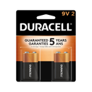 Duracell, Alkaline Batteries, Coppertop 9V, 2 ct (1 Pack)
