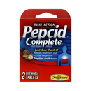 Pepcid, Chewable Tablets, Dual Action Heartburn Relief, Trial Size, 2 ct (6 Pack)