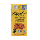 Chocolove, Almond Toffee Milk Chocolate Bar, 3.2 oz (12 Pack)