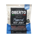Oberto, Beef Jerky Natural Style, Peppered, 2.7 oz (8 Pack)