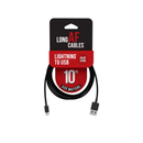 OnHand, Charging Cable, USB-A to Lightning Cable, 10 ft (6 Pack)