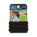 Scunchi, Elastics, No Damage, Black, 3 ct (3 Pack)