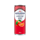 San Pellegrino, Italian Sparkling Fruit Beverage, Zero Sugar, Blood Orange, 330 ml (4 Pack)