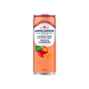 San Pellegrino, Italian Sparkling Fruit Beverage, Zero Sugar, Peach & Clementine, 330 ml (4 Pack)