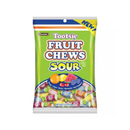 Tootsie Roll, Fruit Chews Sour Peg Bag, 7 oz (12 Pack)