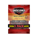 Jack Link's, Beef Jerky, Sweet & Hot, 3.25 oz (3 Pack)