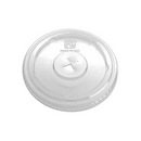 Fabri-Kal, Kal-Clear PET, Cold Cup Flat Straw Slot Lids, 32 oz (10 Pack)