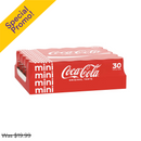 Coca-Cola, Soda, Mini Cans, 7.5 oz (30 Pack)