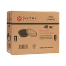 Vital International Solutions, Round Black Container w/ Clear Lid, 48 oz (2 Pack)