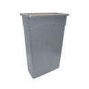 Continental Commercial Products, Continental, Huskee Wall Hugger Slim Trash Can, Gray, 23 gal (1 Pack)