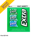 Extra, Sugar Free Chewing Gum, Mint, Variety Pack, 15 ct (18 Pack)