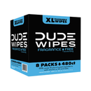 DUDE Wipes, DUDE Wipes, XL Flushable Wipes, Fragrance Free + Moisturizing, 480 ct (8 Pack)
