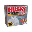 Husky, True Tie XL Trash Bags, Clear, 45 gal (1 Pack)
