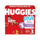 Huggies, Plus Little Movers Diapers, Disney Baby, Size 3, 204 ct (1 Pack)