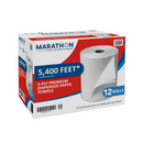 Marathon, 2-Ply, Non-Perforated Roll Towels, White, 450 ft (12 Pack)