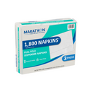 Marathon, 1-Ply, Full Fold Dispenser Napkins, White, 600 ct (3 Pack)