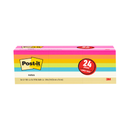 Post-It, Post-it Notes, 3” x 3” Assorted Bright Colors, 100 ct (24 Pack)