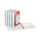 TOPS, Non-Stick View Binder, Round Ring, White 1" (6 Pack)