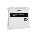 Artstyle, Round Plastic Table Covers, White (5 Pack)