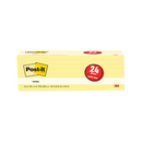 Post-It, Notes, Canary Yellow, 100 ct (24 Pack)
