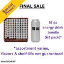 *FINAL SALE* CLOSEOUT Repacked Energy Drinks, 16 oz (63 Pack)