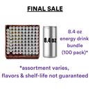 CLOSEOUT Repacked Energy Drinks, 8.4 oz (100 Pack)