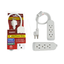 FamilyMaid, Power Strip 3 Outlet Red, 1.5 ft (24 Pack)