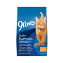 9 Lives, Daily Essentials, Chicken Beef & Salmon, Dry Cat Food, 3.15 lb (4 Pack)