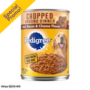 Pedigree, Chopped Ground Dinner, Beef, Bacon & Cheese, 13.2 oz (12 Pack)
