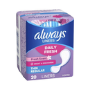 Always, Thin Daily Liners, Scented, 20 ct (24 Pack)