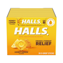 Halls, Cough Drops, Honey Lemon (20 Pack)