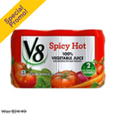V8, 100% Vegetable Juice, Spicy, Can, 11.5 oz (24 Pack)