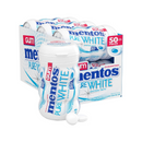 Mentos, Pure White, Sugar Free Gum w/ Xylitol, Sweet Mint, 50 ct (6 Pack)