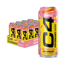 C4, Energy Drink, Starburst Strawberry, Zero Sugar, 16 oz (12 Pack)