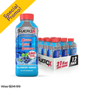 Suerox, Electrolyte Drink, Blueberry, 21.3 oz (12 Pack)