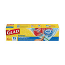 Glad, Freezer Bag, Large, Gallon Size, 15 ct (12 Pack)