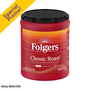 Folgers, Classic Roast Coffee, 9.6 oz (6 Pack)