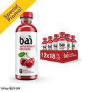 Bai, Flavored Water, Cherry, 18 oz (12 Pack)