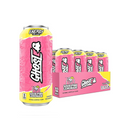 Ghost, Energy Drink, Zero Sugar, Pink Lemon, 16 oz (12 Pack)