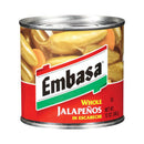 Embasa, Whole Jalapeno, 12 oz (12 Pack)