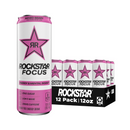 Rockstar, Energy Drink, Focus, Mixed Berry, 16 oz (12 Pack)