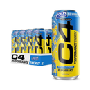 C4, Energy Drink, Jolly Rancher, Blue Raspberry, 16 oz (12 Pack)