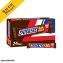 Snickers, Chocolate Candy Bar, Share Size, 3.29 oz (24 Pack)