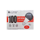 K-Lite, Light Bulb, 100 Watts, 3 Bulb (1 Pack)